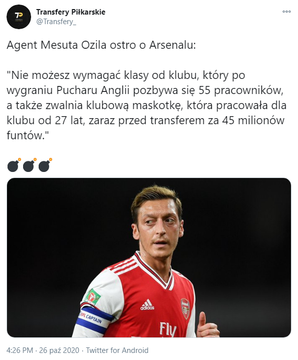 Agent Ozila OSTRO na temat Arsenalu!